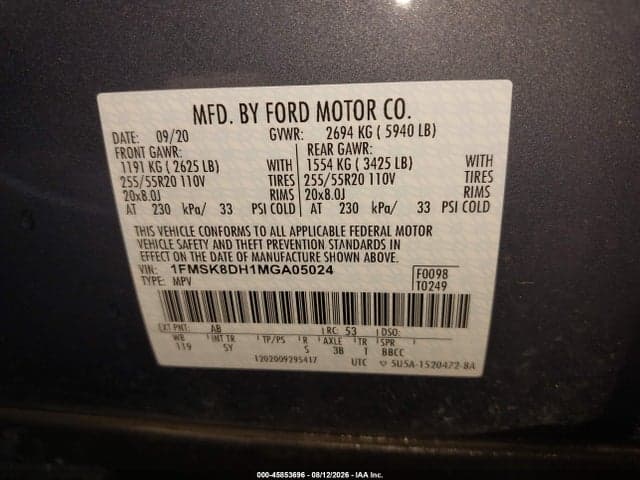 2021 FORD EXPLORER XLT 9