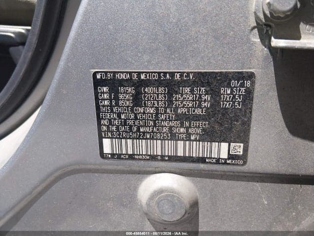 2018 HONDA HR-V EX-L 9