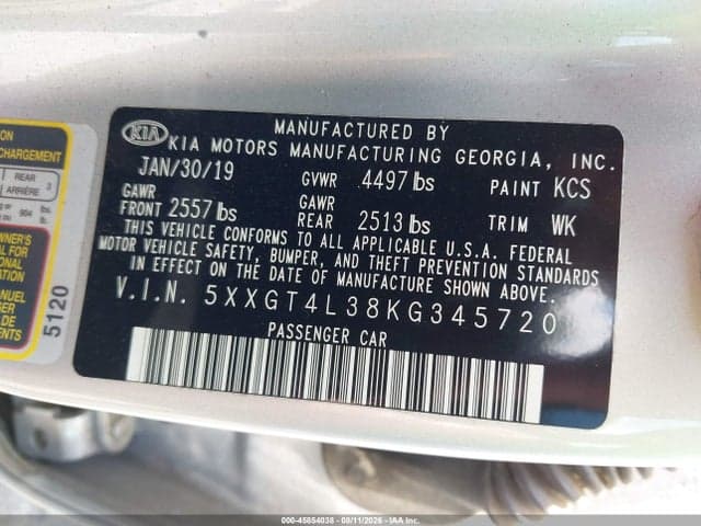 2019 KIA OPTIMA LX 9