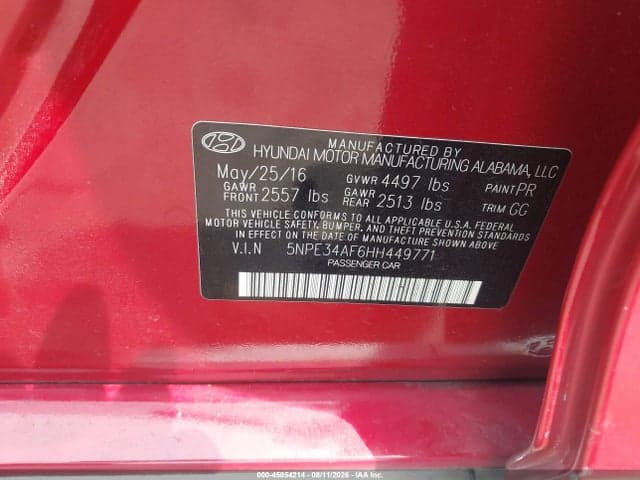 2017 HYUNDAI SONATA SPORT 9