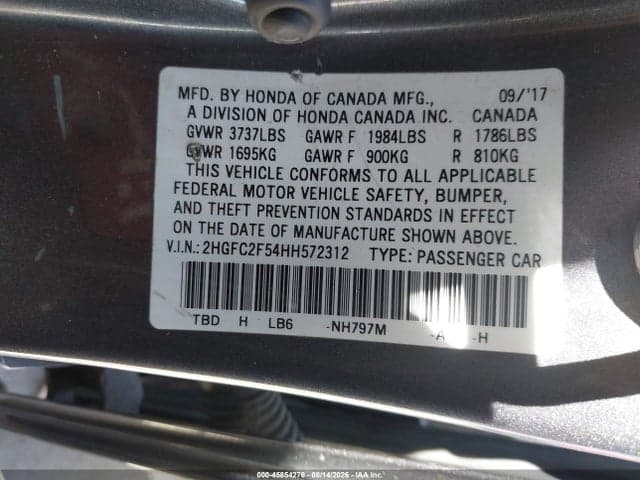 2017 HONDA CIVIC LX 9