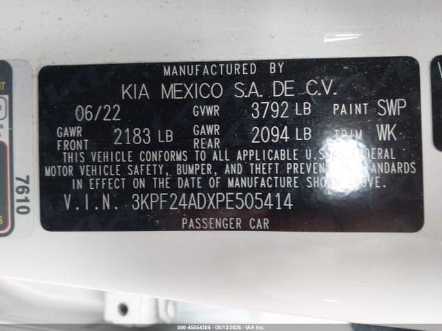 2023 KIA FORTE LXS 9
