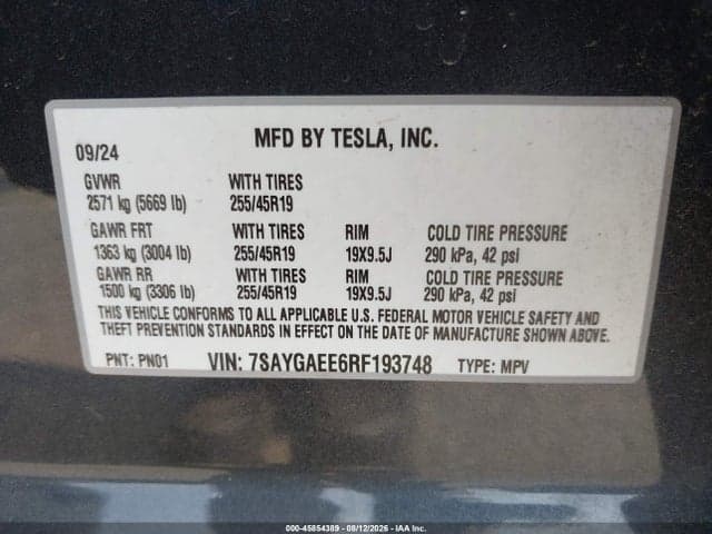 2024 TESLA MODEL Y LONG RANGE DUAL MOTOR ALL-WHEEL DRIVE 9