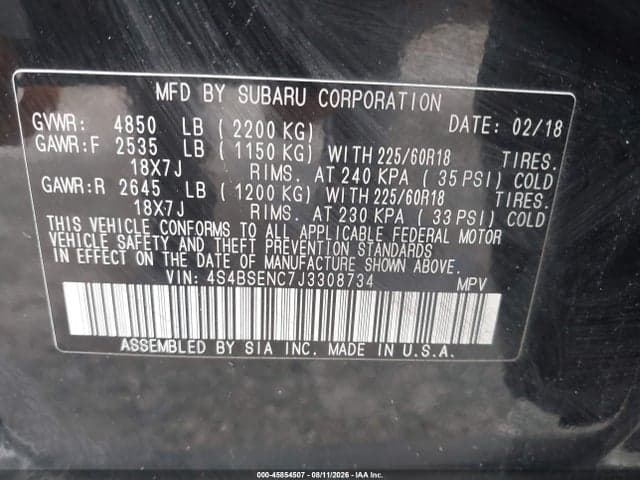 2018 SUBARU OUTBACK 3.6R LIMITED 9