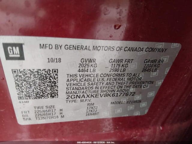 2019 CHEVROLET EQUINOX LT 9