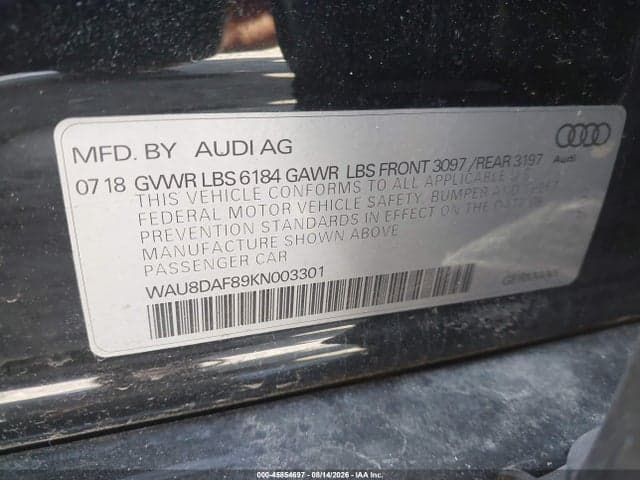 2019 AUDI A8 L 55 9