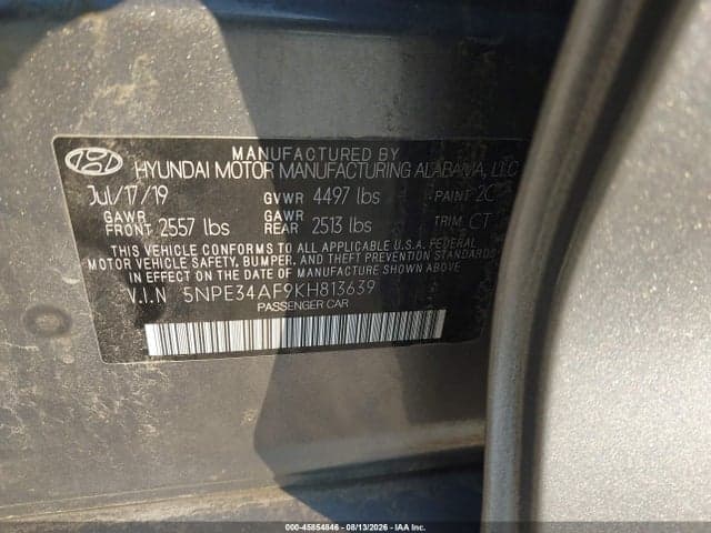 2019 HYUNDAI SONATA SEL 9