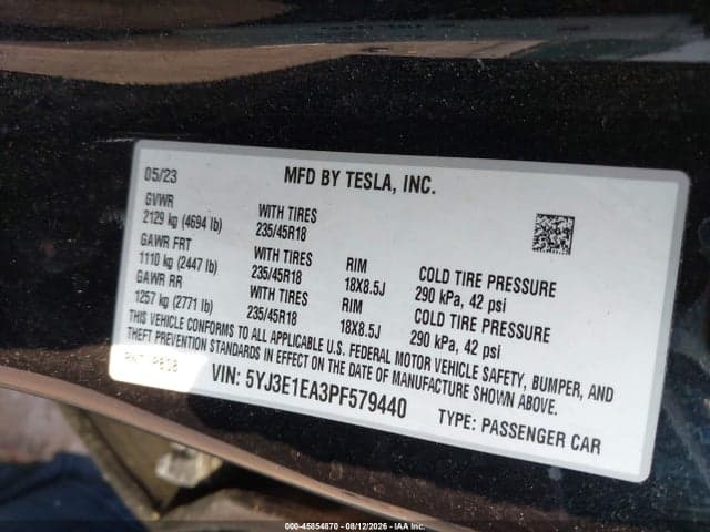 2023 TESLA MODEL 3 REAR-WHEEL DRIVE 9