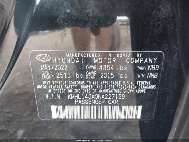 2022 HYUNDAI SONATA SEL 9