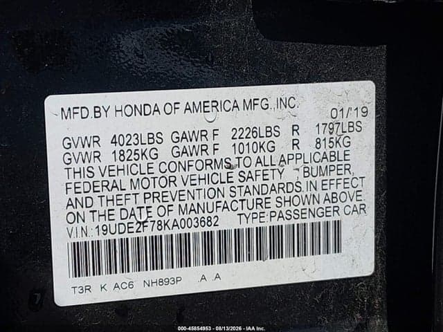 2019 ACURA ILX PREMIUM PACKAGE/TECHNOLOGY PACKAGE 9