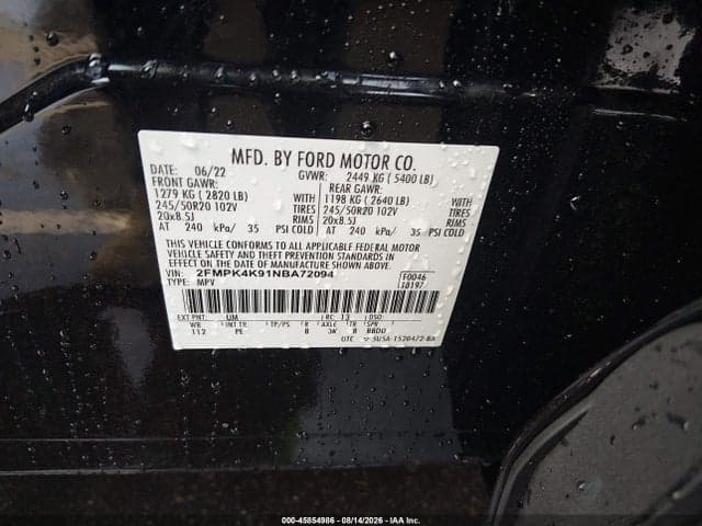 2022 FORD EDGE TITANIUM 9