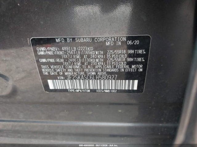 2020 SUBARU FORESTER LIMITED 9