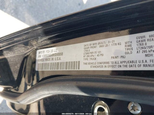 2021 RAM 1500 CLASSIC WARLOCK 4X4 6'4 BOX 9