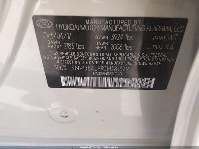 2018 HYUNDAI ELANTRA SEL 9