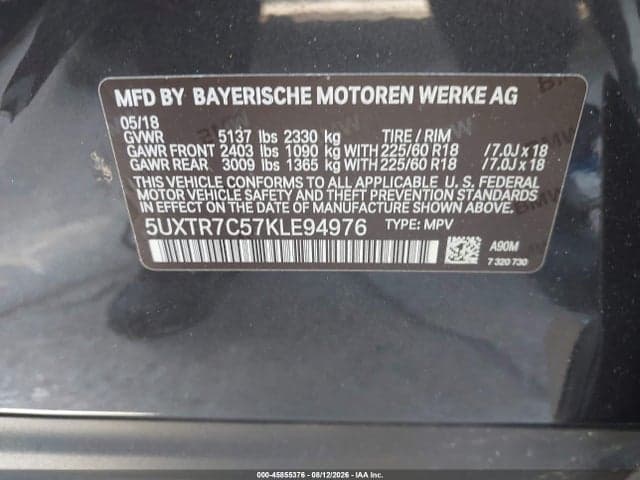 2019 BMW X3 SDRIVE30I 9