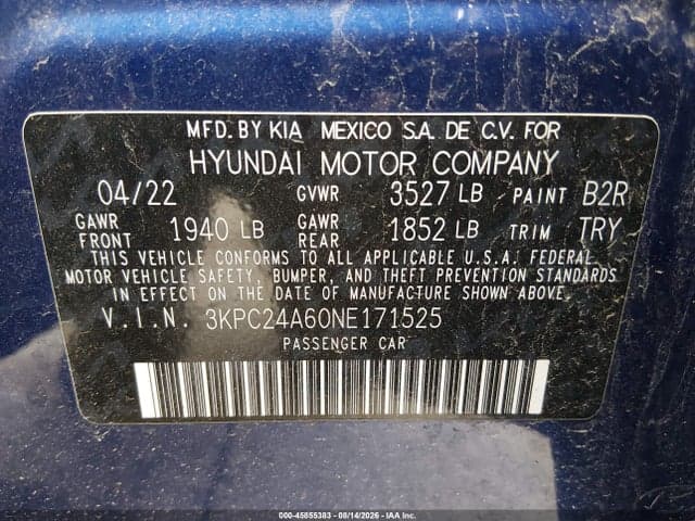 2022 HYUNDAI ACCENT SE 9