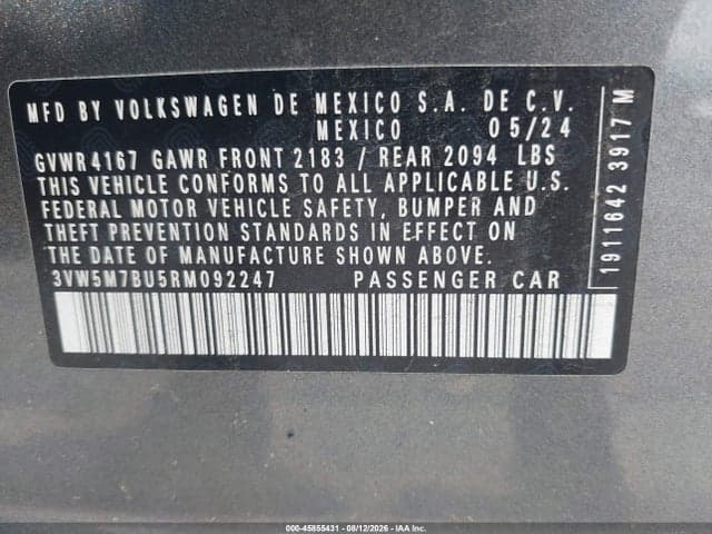 2024 VOLKSWAGEN JETTA 1.5T S 9