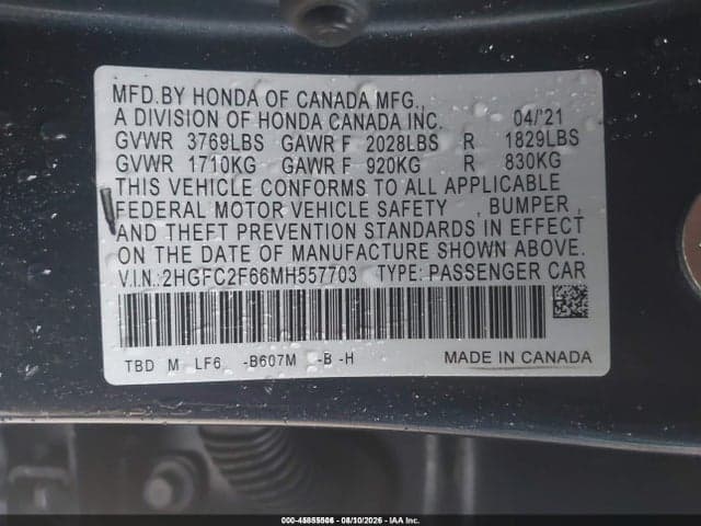 2021 HONDA CIVIC LX 9