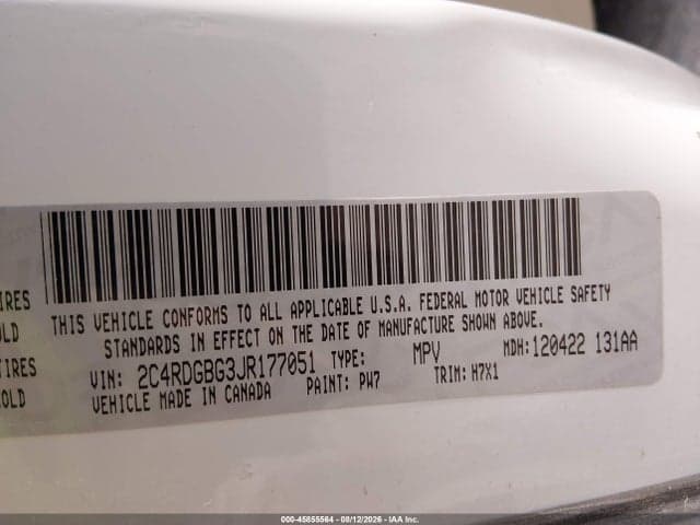 2018 DODGE GRAND CARAVAN SE 9