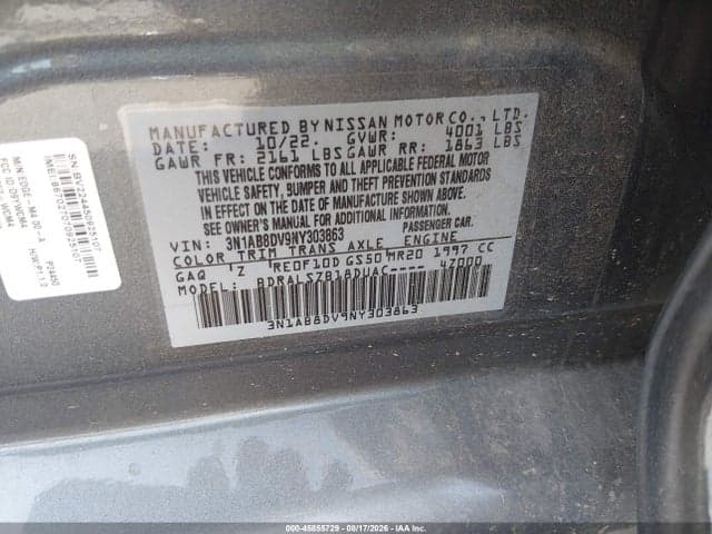 2022 NISSAN SENTRA SR XTRONIC CVT 9