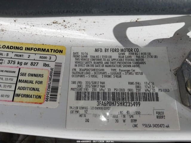 2017 FORD FUSION SE 9