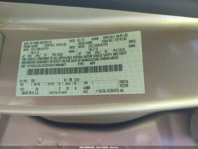 2017 FORD ESCAPE TITANIUM 9