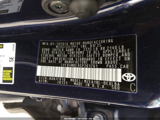 2025 TOYOTA COROLLA LE 9