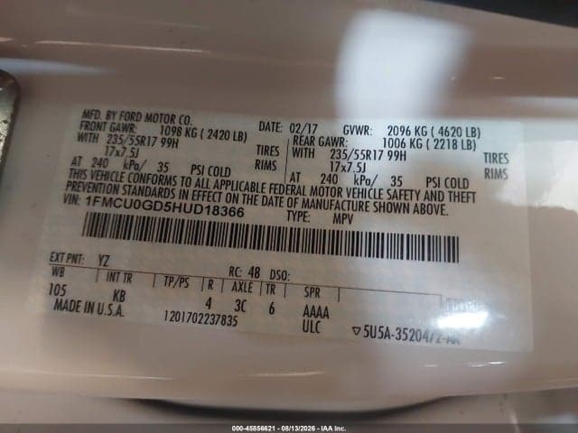 2017 FORD ESCAPE SE 10