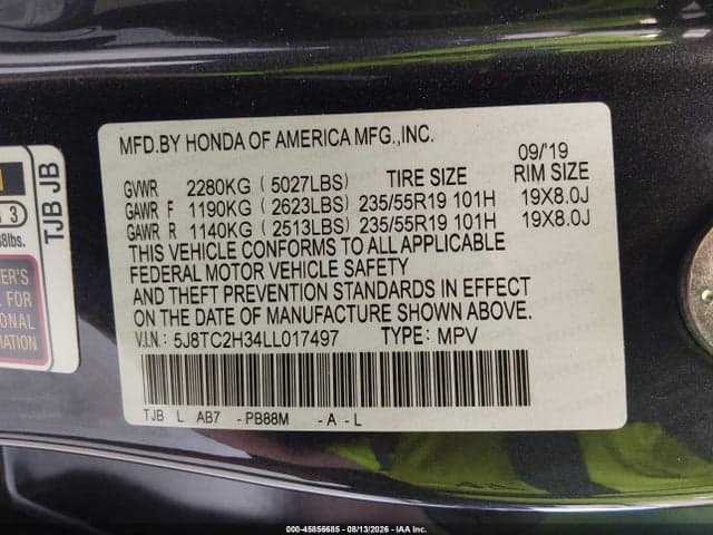 2020 ACURA RDX STANDARD 9
