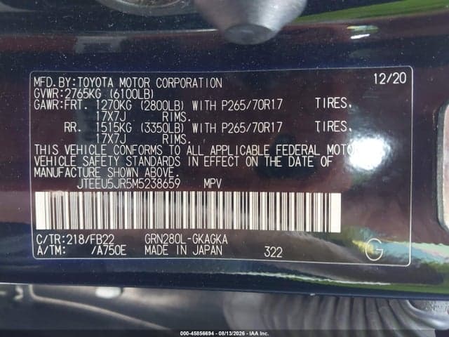 2021 TOYOTA 4RUNNER 9