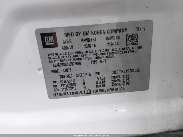 2018 BUICK ENCORE PREFERRED II 9