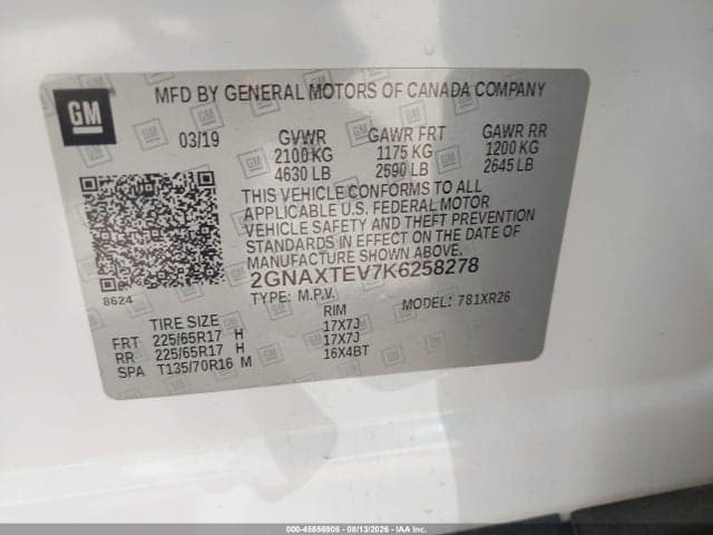 2019 CHEVROLET EQUINOX LT 9