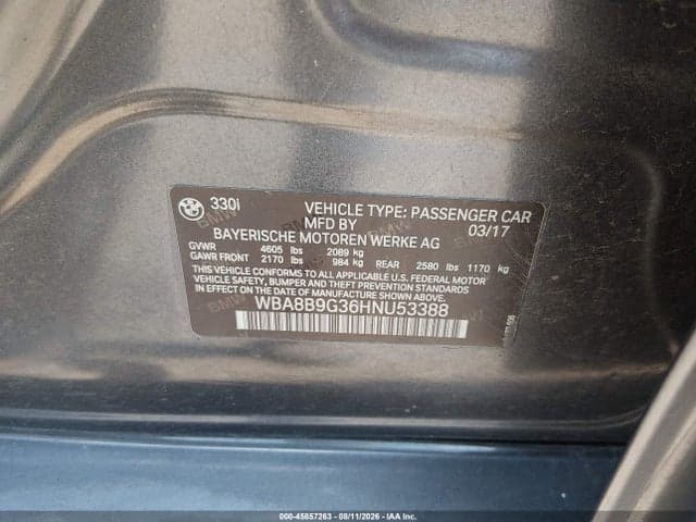 2017 BMW 3 SERIES 330I 9