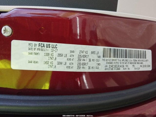 2018 CHRYSLER PACIFICA TOURING L 9