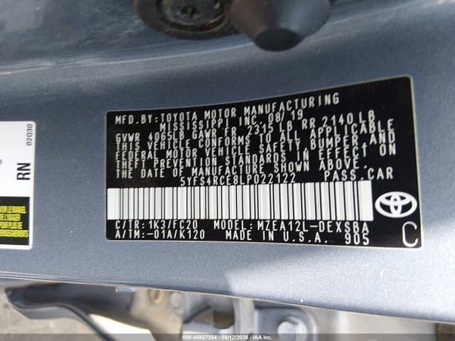 2020 TOYOTA COROLLA SE 9