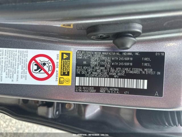 2018 TOYOTA HIGHLANDER XLE 9