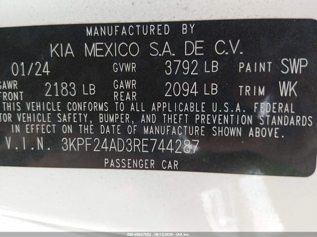 2024 KIA FORTE LXS 9