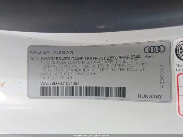 2018 AUDI A3 2.0T PREMIUM/2.0T TECH PREMIUM 9
