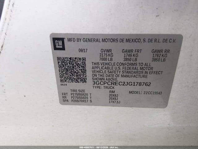 2018 CHEVROLET SILVERADO 1500 1LT 9