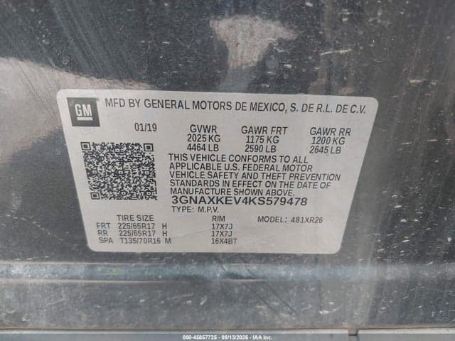 2019 CHEVROLET EQUINOX LT 9