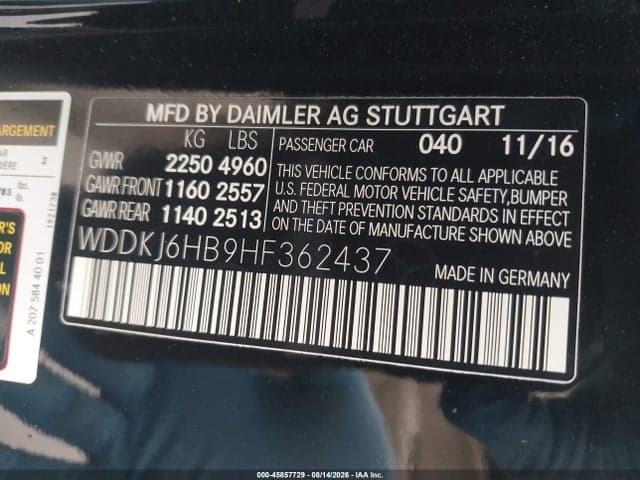 2017 MERCEDES-BENZ E 400 4MATIC 7