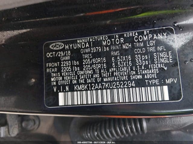 2019 HYUNDAI KONA SE 9