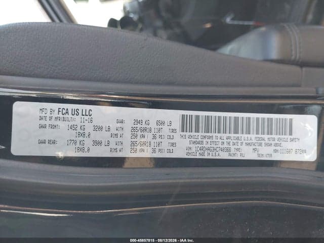2017 DODGE DURANGO SXT RWD 9