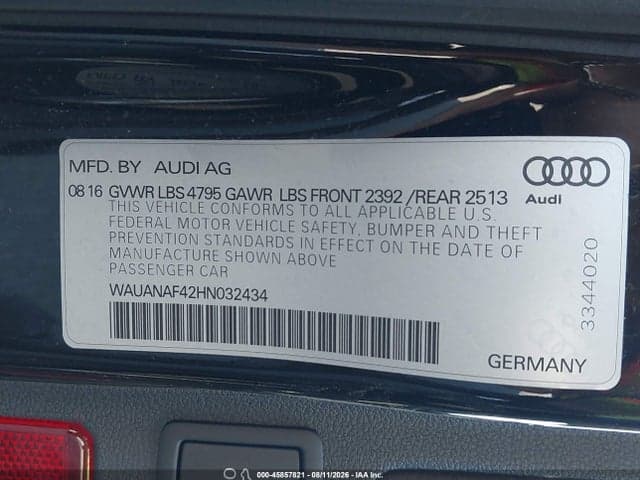 2017 AUDI A4 PREMIUM 9