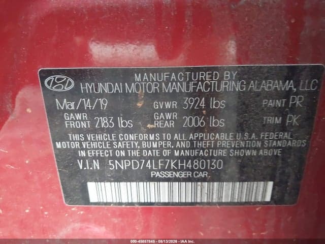 2019 HYUNDAI ELANTRA SE 9