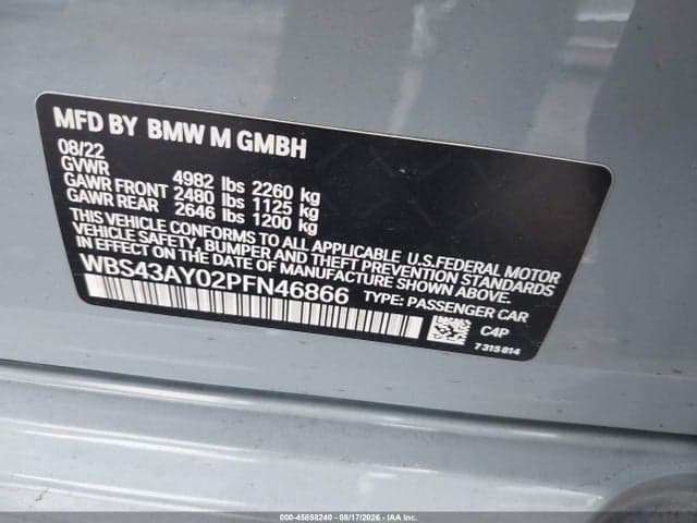 2023 BMW M3 COMPETITION XDRIVE 9