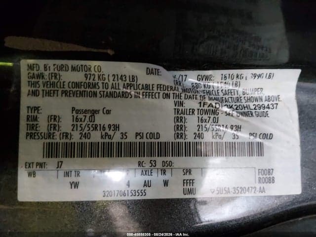 2017 FORD FOCUS SE 9
