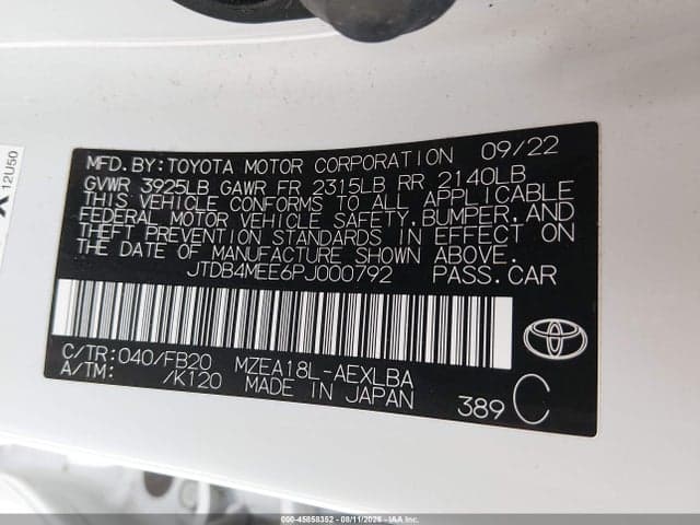 2023 TOYOTA COROLLA LE 9