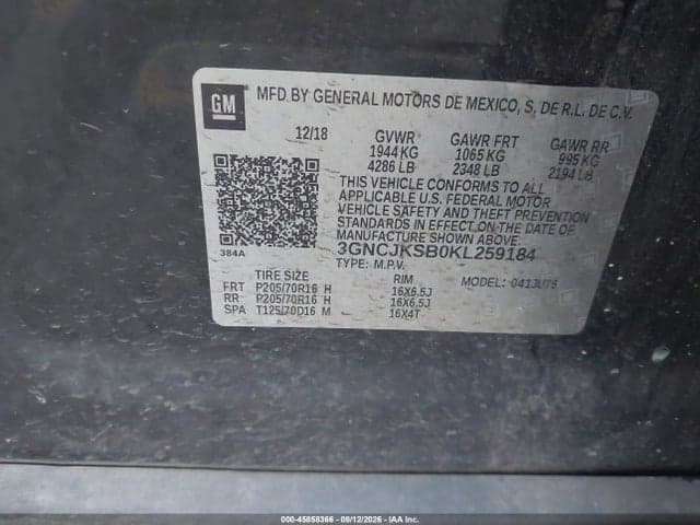 2019 CHEVROLET TRAX LS 9