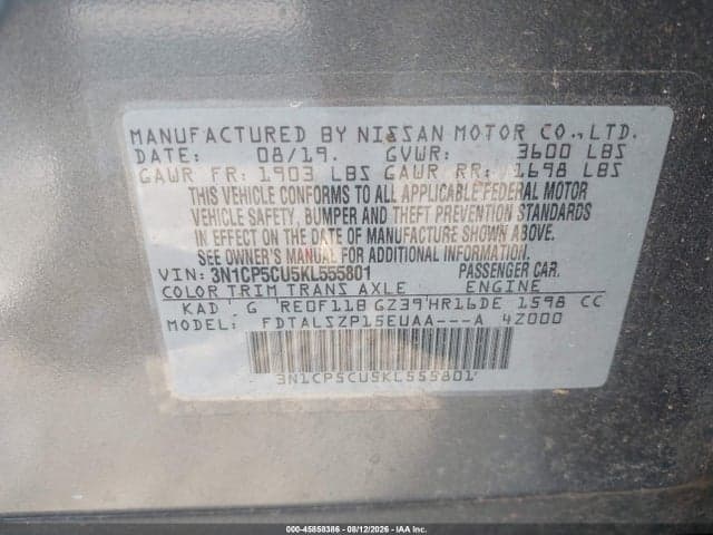 2019 NISSAN KICKS SV 9
